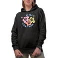 thumbnail image 1 of Aloha State of Mind feat. Tropical Flowers Art, Beach & Summer Themed Merch Gift, Black Hooded Sweatshirt or Hoodie, 3XL, 1 of 5