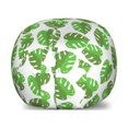 thumbnail image 1 of Aloha Storage Toy Bag Chair, Repeated Print of Monstera Leaves Jungle Items Summer Time Nature Tone, Stuffed Animal Organizer Washable Bag, Large Size, Olive Green Green White, by Ambesonne, 1 of 3