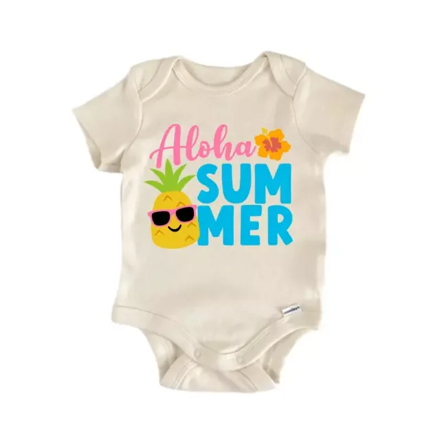 Aloha Summer Beach Baby Boy Girl Clothes Infant Bodysuit Cute Newborn ...