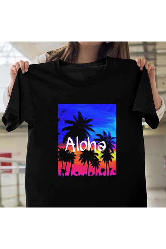 Aloha Summer Time Hawaiian Tropical Vacation Vibe Graphic H10828 Unisex T-Shirt, Up to 5XL Available