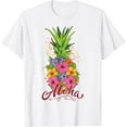 thumbnail image 1 of Aloha T-Shirt Hawaiian Pineapple Hibiscus Girl Women T-Shirt, 1 of 3