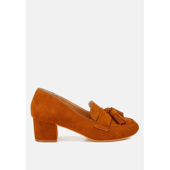 Aloha Tassels Detail Genuine Suede Loafers