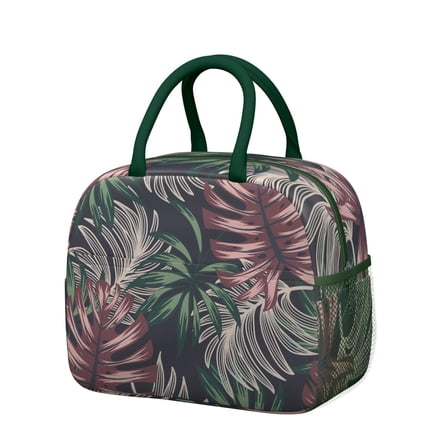 Aloha Themed Insulated Lunch Tote - Stylish & Lightweight, Splash-Proof with Outer Storage, Ideal for Office or Picnic