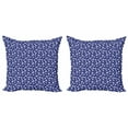 thumbnail image 1 of Aloha Throw Pillow Cushion Cover Pack of 2, Monochrome Style Layout of Hibiscus Silhouettes Exotic Endemic Elements, Zippered Double-Side Digital Print, 4 Sizes, White and Dark Lavender, by Ambesonne, 1 of 2