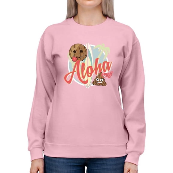 Aloha Tropical Coconut Icon Trendy Graphic Women's Sweatshirt