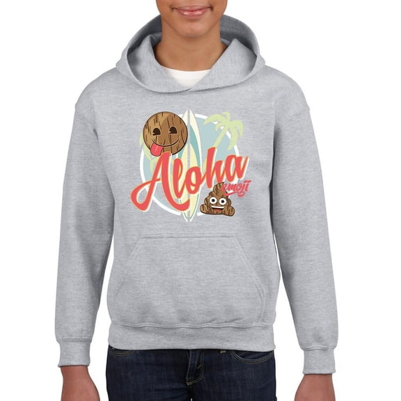 Aloha Tropical Coconut Icon Trendy Graphic Youth's Hoodie