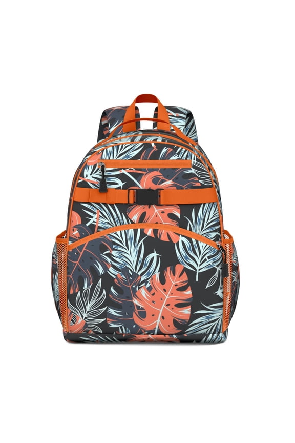 Aloha Tropical Plant Backpack - Waterproof Lightweight School Bag with Breathable Padded Shoulder Straps