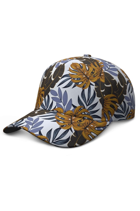 Tropical Plant Baseball Cap - Structured 6-Panel Design & Adjustable Snapback