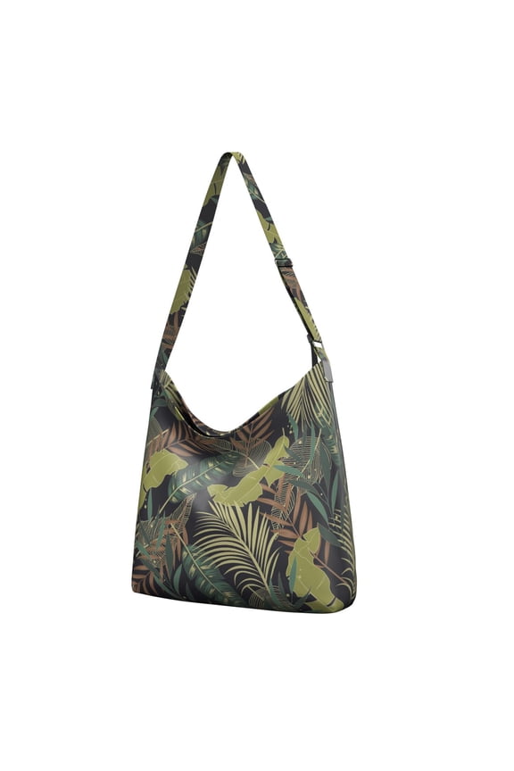 Aloha Tropical Plant Sling Bag - Vibrant Retro Botanical Print Lightweight Work Tote for Women, College Students & Professionals