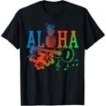 thumbnail image 1 of Aloha Ukulele Pineapple Hawaii Hibiscus Summer Gift T-Shirt, 1 of 4