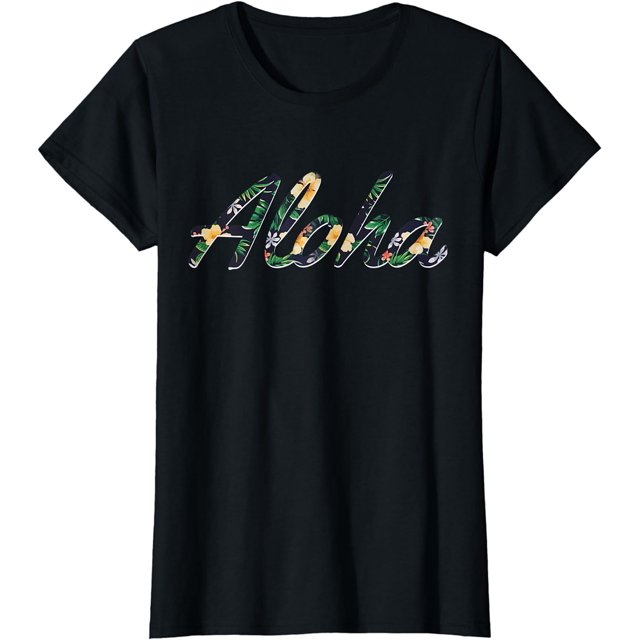 Aloha Vintage Tropical Floral Hawaiian Hawaii Souvenir Gift TShirt