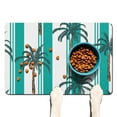 thumbnail image 1 of Aloha Waterproof Dog Bowl Mat - Absorbent Non-Slip Pet Feeding Pad - Exotic Palm Tree Design - Multi-Layer Protection, 1 of 5