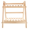 thumbnail image 1 of Aloha Wood Desktop Storage Rack 2 Tier Tabletop Bookshelf Wooden Desk Organizer Brown, 1 of 8