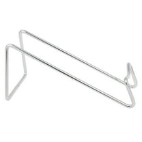 Aloha Wrought Iron Wine Display Rack Beer Bottle Shelf Wine Holder Storage Stand for Kitchen Countertops Bar Counter (Bright Silver)