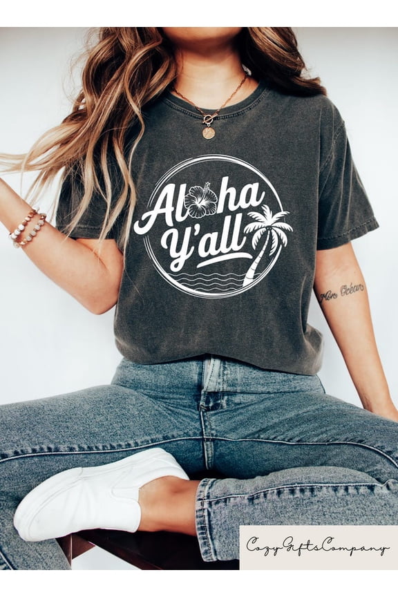 Aloha Y'all T-shirt, Hawaii Vacation Shirt, Hawaii Travel Tee, Matching Family Vacation Gift, Hawaiian Trip Outfit