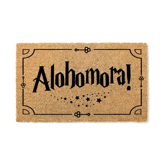 Alohomora Geek Chic Magical Fantasy Nerdy Premium Coir Doormat