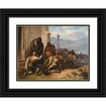 thumbnail image 1 of Alois Schönn 24x19 Black Ornate Framed Double Matted Museum Art Print Titled: Tyrolean Pilgrim, 1 of 5