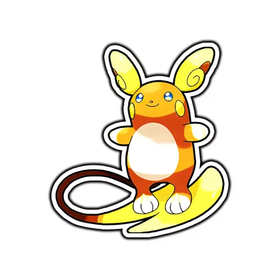 Alolan Raichu Waterproof Sticker Phone Decal Water Bottle Stickers Car ...