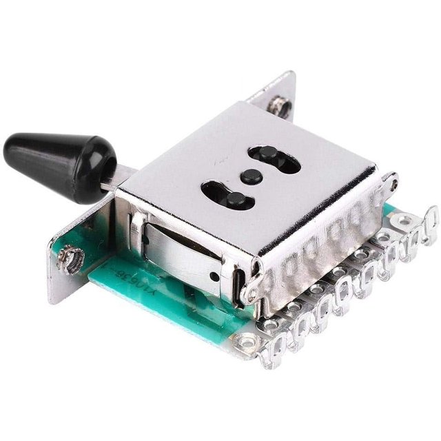Alomejor Guitar Toggle Switch Electric Guitar 5 Way Pot Switch with