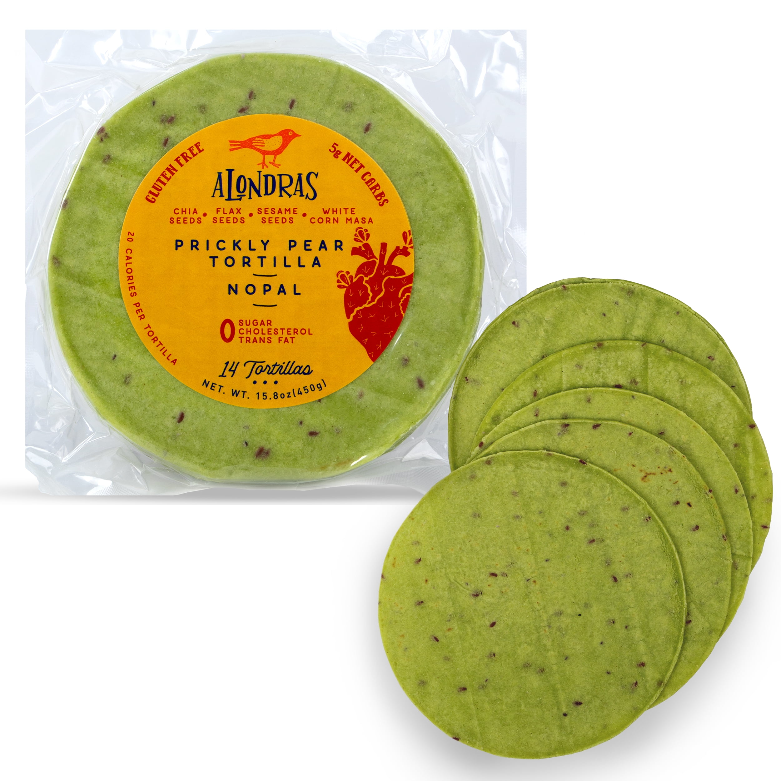 Alondras Gluten Free Low Carb Tortilla Nopal Prickly Pear Keto friendly