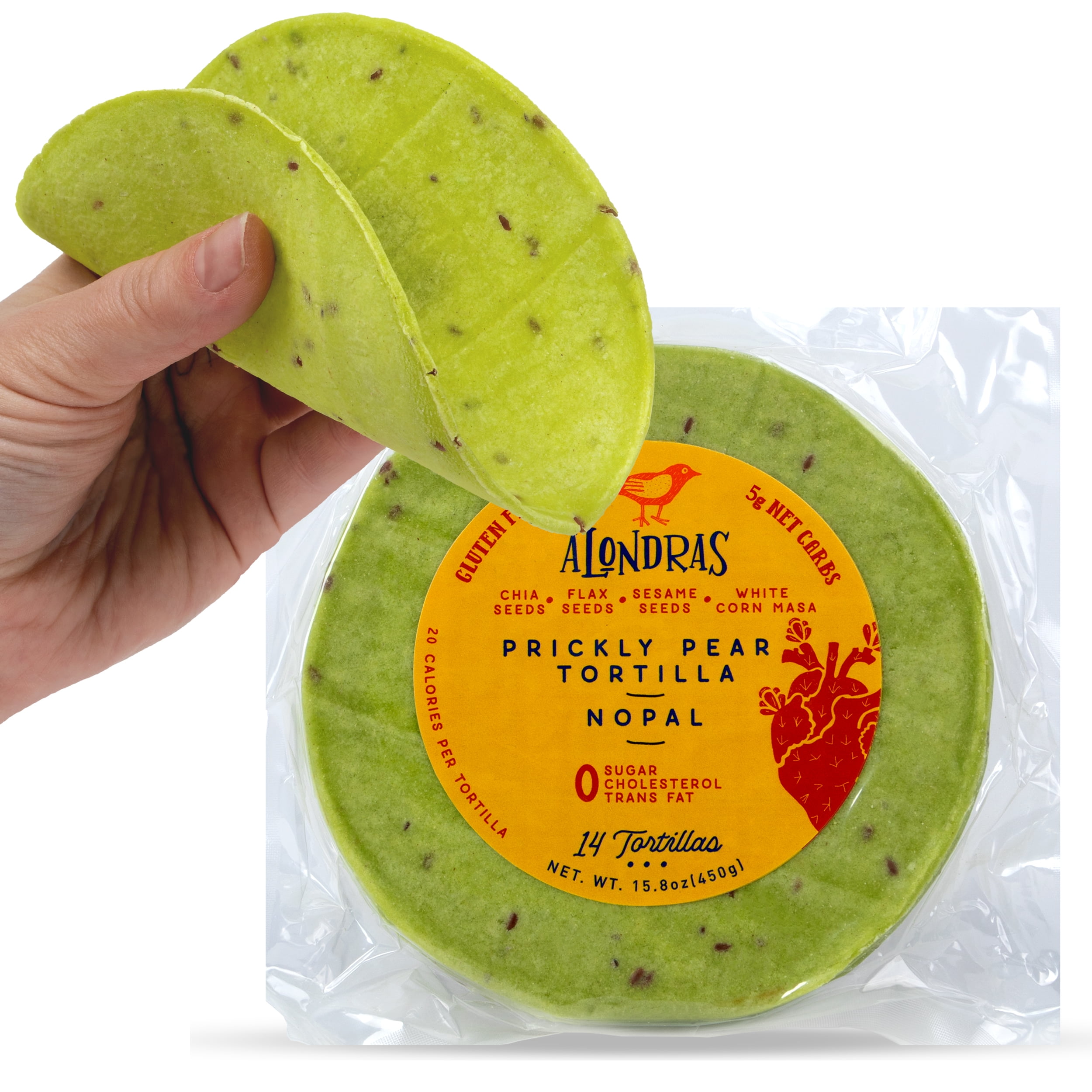 Alondras Gluten Free Low Carb Tortilla Nopal Prickly Pear Keto friendly