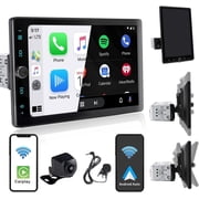 Alondy Single Din Car Stereo 10.4 Inch Rotatable Touchscreen Wireless Apple CarPlay Android Auto