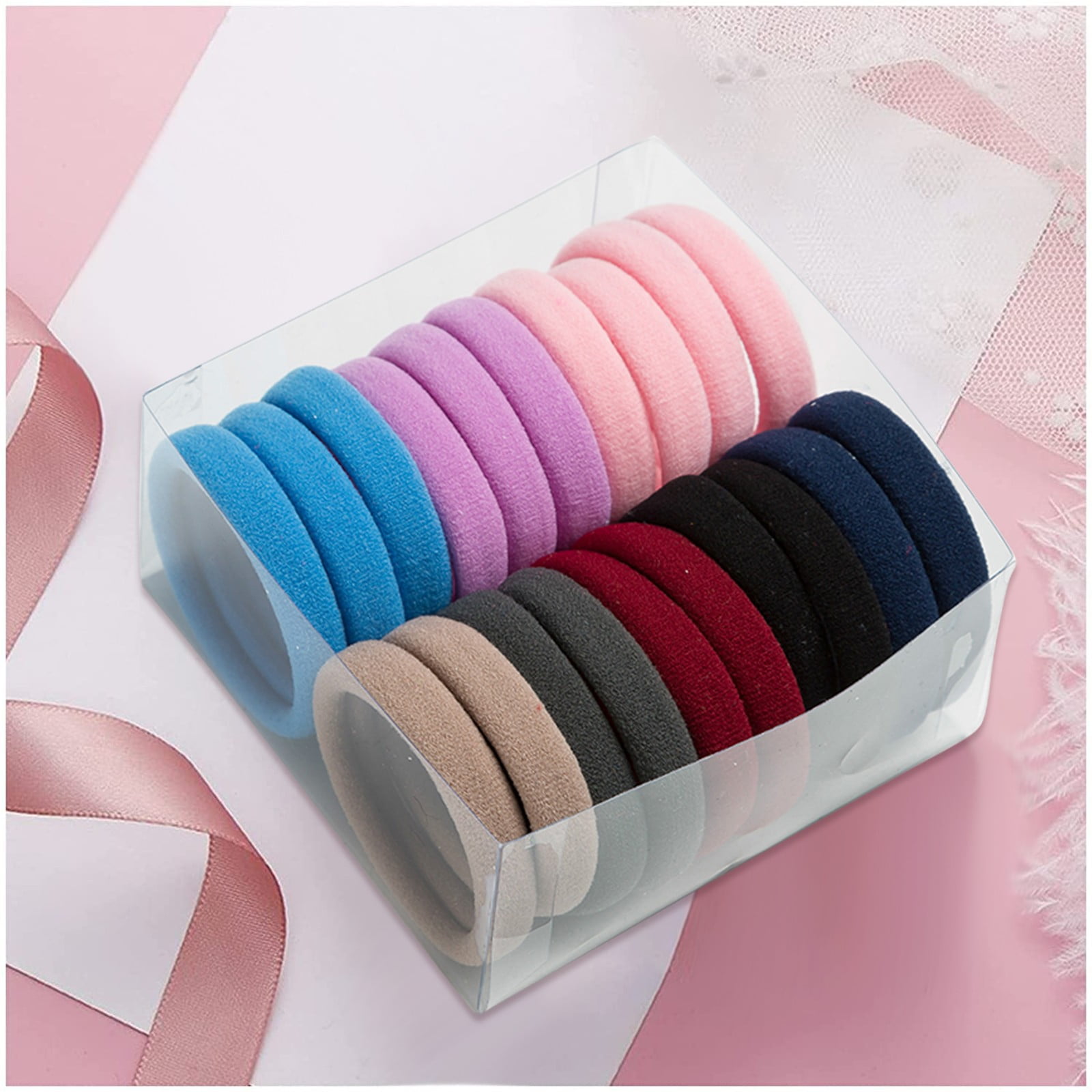 Small Elastic Hair Bands for Women's Hair Large Hair Scrunchies for Thick Hair 10 Or Less Items for Moms Cheer Bows for Cheerleaders Thin Hair Ties for Girls Barrettes And Scrunchies 4 Items Rubber
