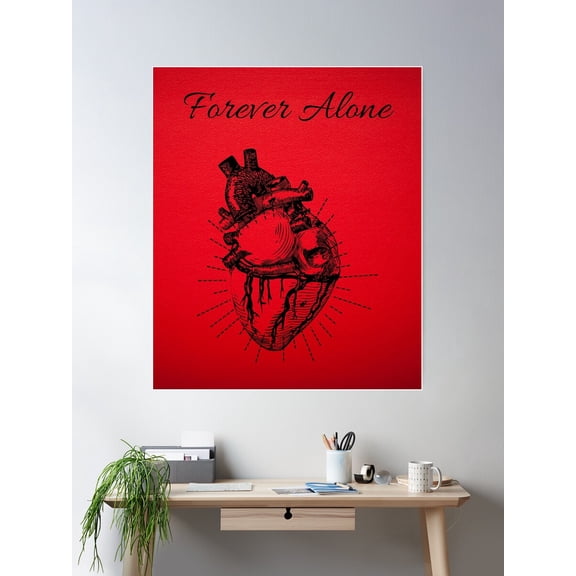 Alone Poster Wall Art, Modern Wall Decor For Living Room Bedroom, 8x12 UNFRAMED