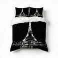 thumbnail image 1 of Alone With The Tower Paris, France Bedding Set 3 Pcs Soft Microfiber Quilt Cover For Bedroom Decor, Comforter Cover With 2 Pillowcase, 1 of 5