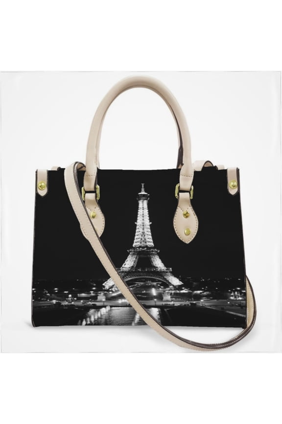 Alone With The Tower Paris, France Cross Body Bags For Women Small Leather Female Handbags Fashion Top-Handle Totes