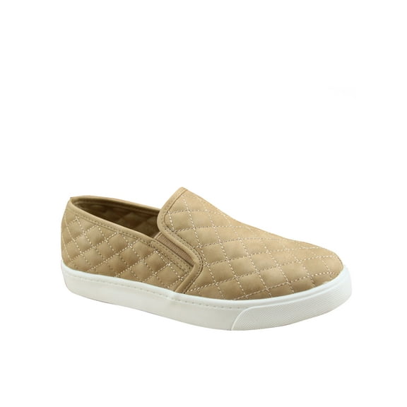 Alone Women's Flat Slip On Quilted Double Layer Foam Padded Cushion Sock Fashion Sneakers Shoes