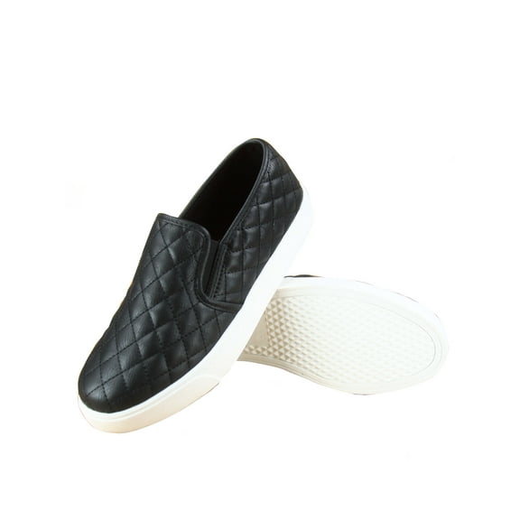 Alone Women's Flat Slip On Quilted Double Layer Foam Padded Cushion Sock Fashion Sneakers Shoes