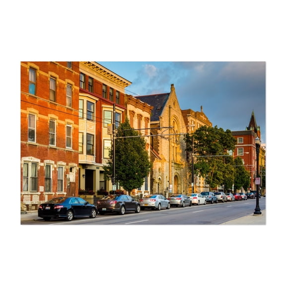 Along Race Street - Cincinnati Ohio Photography Architecture City Street Photography Vintage Travel Poster Unframed Wall Art Print 4 x 6 inches