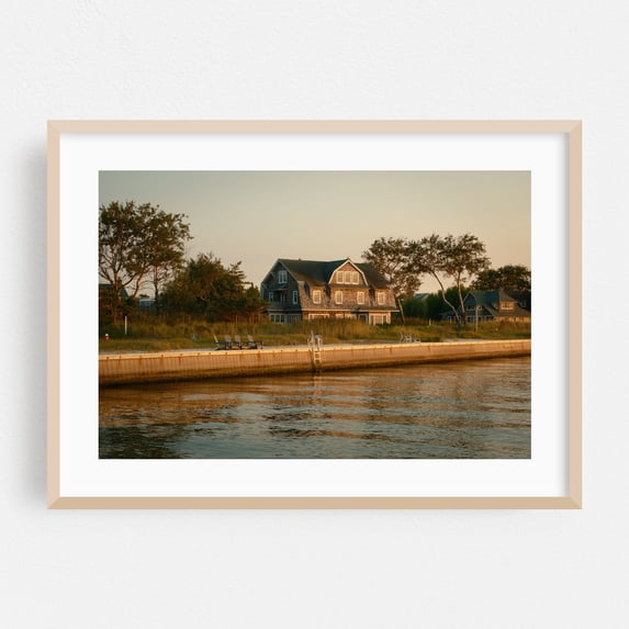 Along The Bay, Saltaire 02 - Saltaire New York Photography Oak Framed Wall Art Print 20 x 30 inches