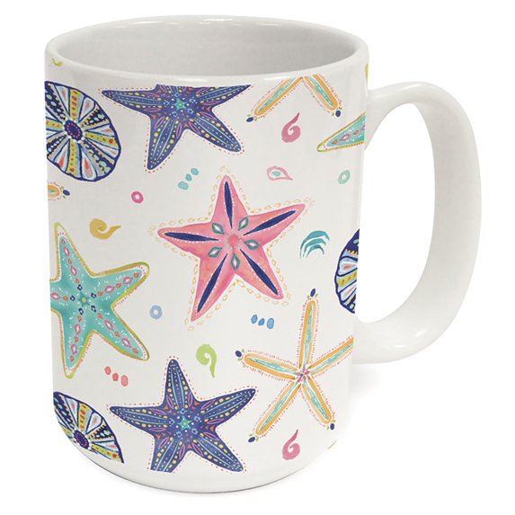 Highland Home "Along The Coast" 15 oz. Decorative Ceramic Mug