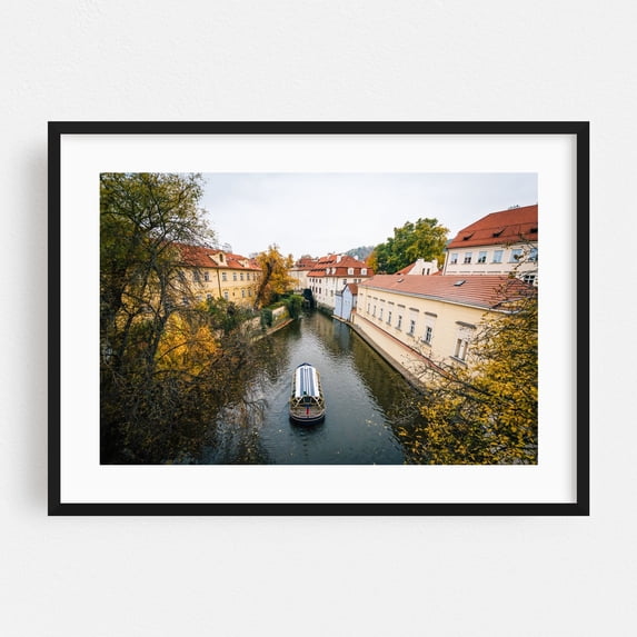 Along Čertovka - Prague Prague Czechia Photography Black Framed Wall Art Print 16 x 24 inches