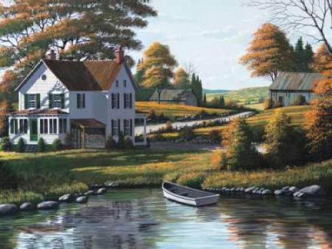 Along the Riverbank Canvas Art - Bill Saunders (22 x 28)