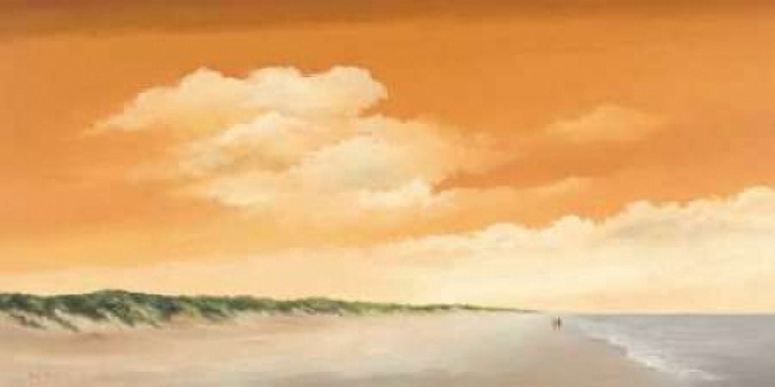 Along the Sea II Canvas Art - Hans Paus (24 x 48)