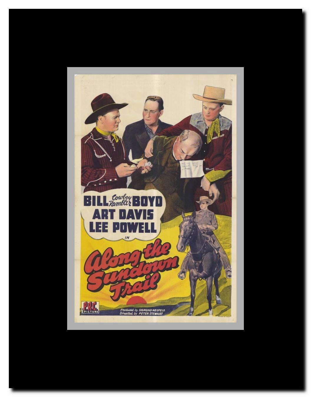 Along the Sundown Trail Framed Movie Poster