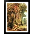 thumbnail image 1 of Along the Wabash [ Left ] 28x36 Large Black Wood Framed Print Art by Karl Bodmer, 1 of 2