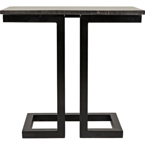 Alonzo Black Marble and Metal Side Table-Elegant Design