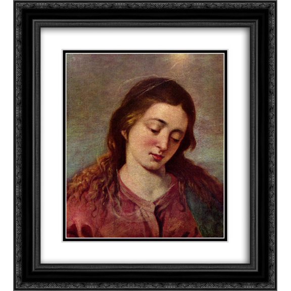 Alonzo Cano 2x Matted 20x22 Black Ornate Framed Art Print 'Maria'