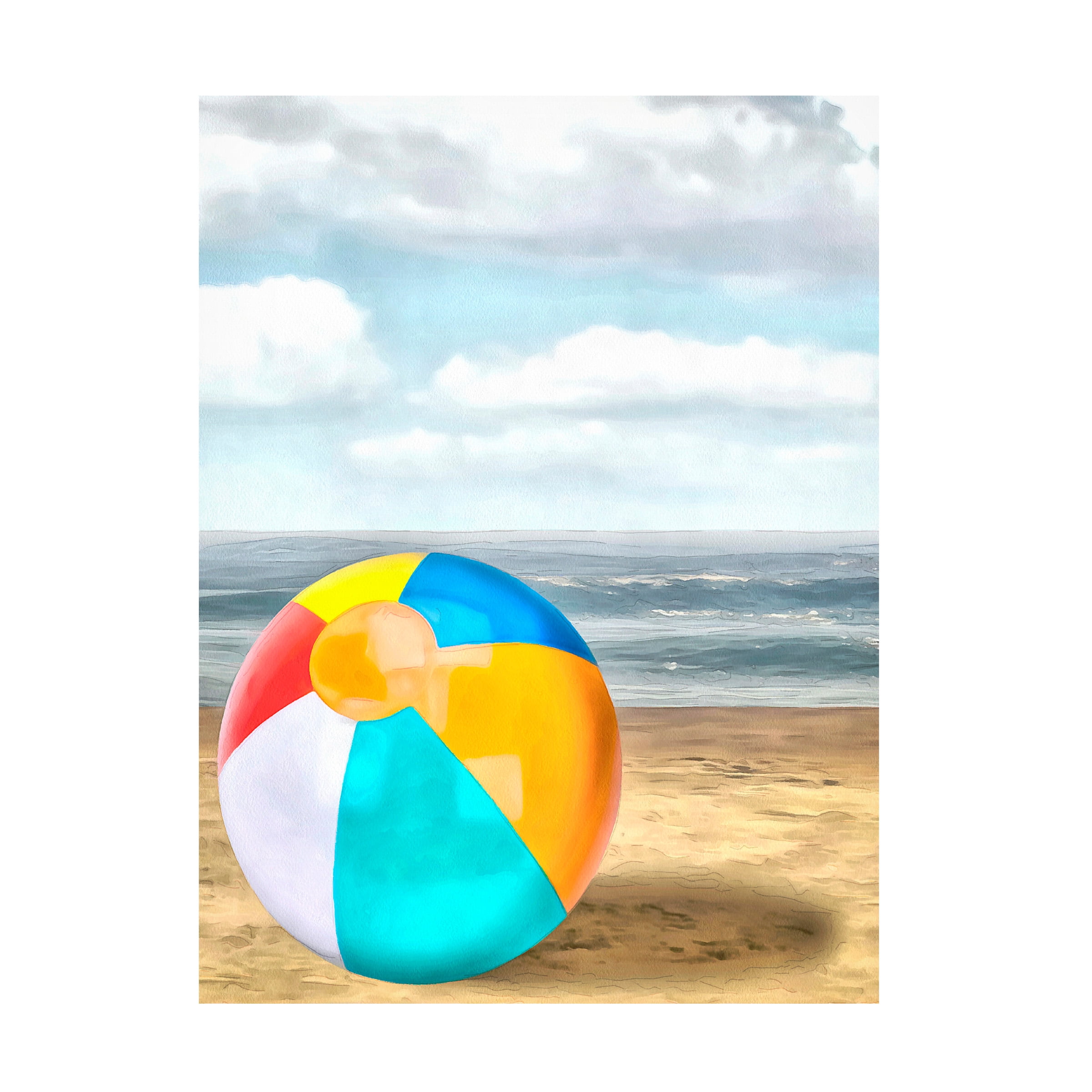 Alonzo Saunders 'Beach Ball I' Canvas Art