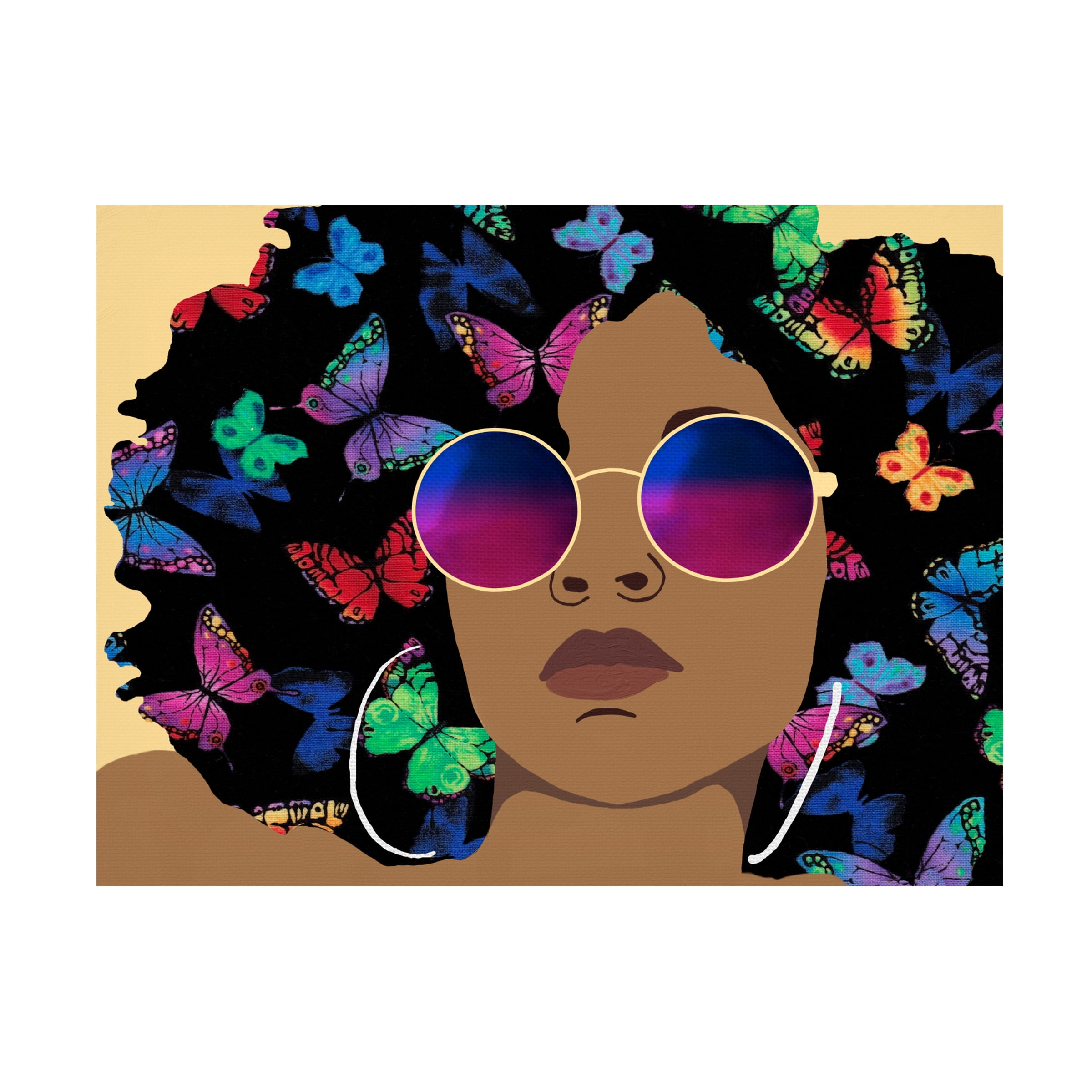 Alonzo Saunders 'Butterfly Diva I' Canvas Art