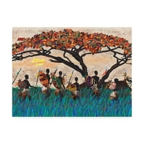 Alonzo Saunders 'Planes Of Africa Iii' Canvas Art