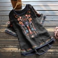 thumbnail image 1 of Aloohaidyvio 2024 Mexican Shirts Peasant Blouses Cotton Embroidered 3/4 Sleeve Bohemian Tops Boho Clothes for Women Summer Fiesta, 1 of 6