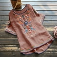 thumbnail image 1 of Aloohaidyvio 2024 Mexican Shirts Peasant Blouses Cotton Embroidered 3/4 Sleeve Bohemian Tops Boho Clothes for Women Summer Fiesta, 1 of 5