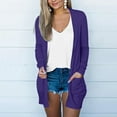 thumbnail image 1 of Aloohaidyvio 2024 Summer Plus Size,Ladies Color Long Sleeve Casual Tops Blouse With Pocket Cardigan, 1 of 5