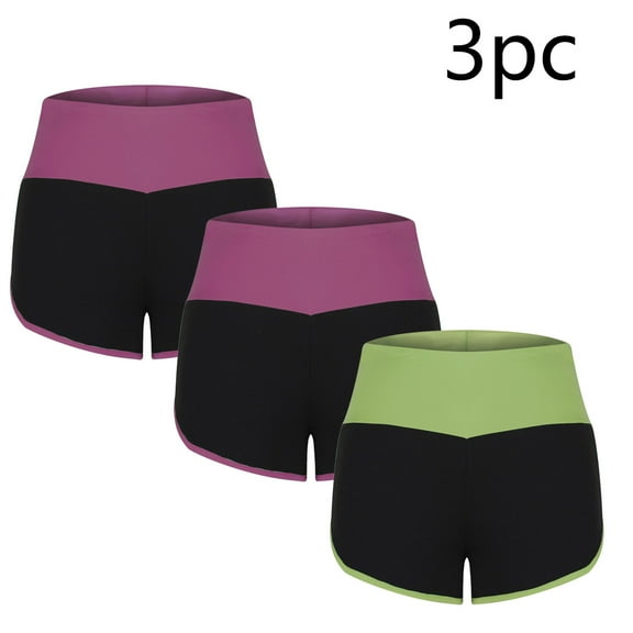 Aloohaidyvio 3 Pack Shorts for Women,Soft Comfy Cotton Workout Shorts Breathable Lounge Dolphin Shorts Cycling Hiking Pants for Women