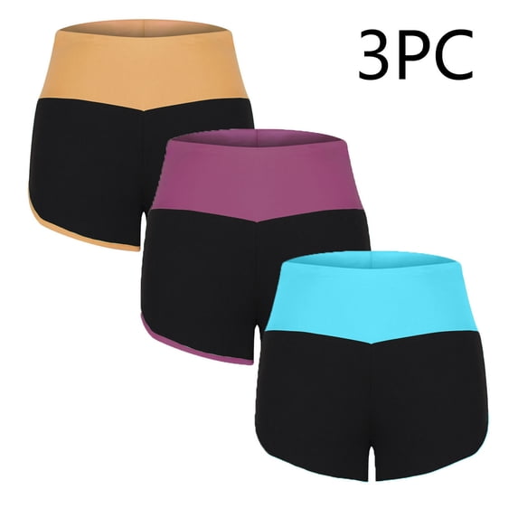 Aloohaidyvio 3 Pack Shorts for Women 2024 Women's Cotton Dance Yoga Sports Short Summer Running Athletic Pant Waistband Loose Dolphin Shorts for Women